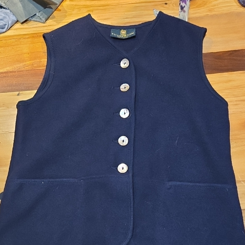 Giesswein Dark Blue Full Button Vest